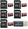 Everything But Stromboli SanDisk 128GB Micro SDXC Extreme Pro Memory Card Five Pack Works with GoPro Hero 7 Black Silver Hero7 White UHS1 U3 A2 Bundle with 1 Micro Card Reader