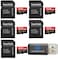 Everything But Stromboli SanDisk 128GB Micro SDXC Extreme Pro Memory Card Five Pack Works with GoPro Hero 7 Black Silver Hero7 White UHS1 U3 A2 Bundle with 1 Micro Card Reader