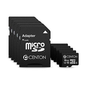 Centon Eelctronics MP Essential Micro SDHC Card Ultimate Memory Card for Phones Tablets Cameras and More UHS1 16GB 5 Pack Bulk wAdapter
