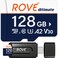 ROVE Ultimate Micro SD Card microSDXC 128GB Memory Card with USB 32 Type C Card Reader 170MBs C10 U3 V30 4K A2 for Dash Cam Android Smart Phones Tablets Games