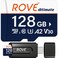 ROVE Ultimate Micro SD Card microSDXC 128GB Memory Card with USB 32 Type C Card Reader 170MBs C10 U3 V30 4K A2 for Dash Cam Android Smart Phones Tablets Games
