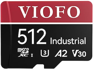 VIOFO 512GB Industrial Grade microSD Card U3 A2 V30 High Speed Memory Card with Adapter Support Ultra HD 4K Video Recording