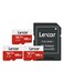 Lexar ESeries 128GB Micro SD Card 3 Pack microSDXC UHSI Flash Memory Card with Adapter 100MBs C10 U3 A1 V30 Full HD 4K UHD High Speed TF Card