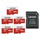 Lexar ESeries 128GB Micro SD Card 5 Pack microSDXC UHSI Flash Memory Card with Adapter 100MBs C10 U3 A1 V30 Full HD 4K UHD High Speed TF Card