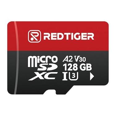 REDTIGER High Speed 128GB Micro SD Card with Adapter microSDXC UHSI Class 10 U3 V30 A2 Support for Dash Cam and 4K Video Recording Compatible with F7NPV07F9F7NTV04F17VP20A4F17PLUS
