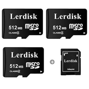 Lerdisk Factory Wholesale Micro SD Card 512MB 05GB Pack of 3 in Bulk Low Capacity for MP3Old PhonesSmall Files Only Not for CamerasDashcamsGB Devices