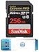 Everything But Stromboli SanDisk Extreme Pro 256GB SD Memory Card Works with Panasonic Mirrorless Camera Lumix DCS5IIX and Lumix DCS5II SDSDXXD256GGN4IN Bundle with 1 30 Micro SD Card Reader
