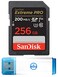 Everything But Stromboli SanDisk Extreme Pro 256GB SD Memory Card Works with Panasonic Mirrorless Camera Lumix DCS5IIX and Lumix DCS5II SDSDXXD256GGN4IN Bundle with 1 30 Micro SD Card Reader