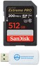 Everything But Stromboli SanDisk Extreme Pro 512GB UHSI SD U3 A2 V30 Memory Card Works with Sony Mirrorless Camera ZVE1 SDSDXXD512GGN4IN Fast 4K UHD Bundle with 1 SDXC Card Reader