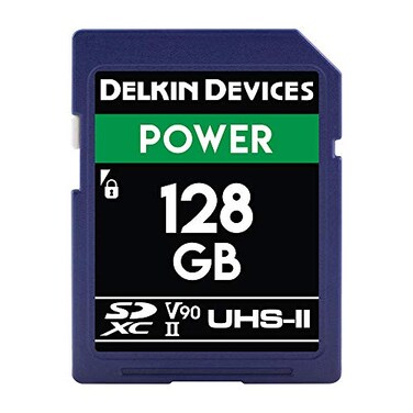 Delkin Devices Power 128GB SDXC UHSII Memory Card 300MBs Read 250MBs Write Ideal for 8K 4K HDR and 360 Video HighPerformance SD Card for Cameras