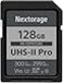Nextorage 128GB SDXC UHSII V90 Japanese Brand pSLC Max Write Speed 299MBs Max Read Speed 300MBs 4K Recording NXF2PRO128G SD Card Memory for Camera