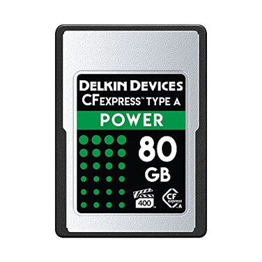 Delkin Devices 80GB Power CFexpress Type A VPG400 Memory Card DCFXAPWR80 Silver