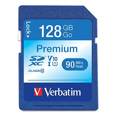 Verbatim 128GB Premium SDXC Memory Card UHSI V10 U1 Class 10