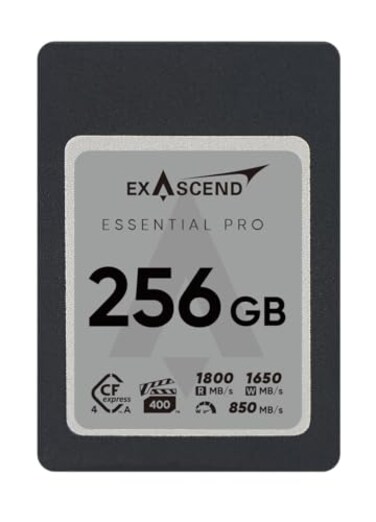 Exascend Essential Pro CFexpress 40 Type A Card 256 GB Rated VPG400 Sustained Read 1650 MBs 512 GB EXPC4EA001TB