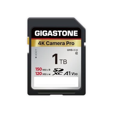 Gigastone 5Years Data Recovery GIGASTONE 1TB SDXC Memory Card 4K Pro Series Camera Transfer Speed Up to 150MBs Compatible with Digital Camera UHSI A1 V30 Class 10 for 4K UHD Video