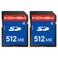 elecacc SD Card 512MB 2 Pack Class 4 Flash Memory Cards MLC Stanard Secure Digital Cards 512MB2pc