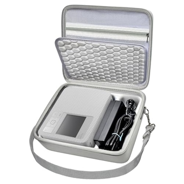 ALKOO Case Compatible with Canon SELPHY CP1500CP1300 CP1200 Wireless Compact Photo Printer and Color Ink and Paper SetBattery Organizer Storage Bag Only White