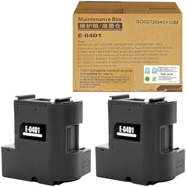 TONTINTA EPT04D1 E04D1 T04D100 EWMB2 C13T04D100 Compatible Maintenance Boxes Waste Ink Cartridges for Printer ETM1100 ETM1120 ETM1140 ETM1170 M1180 M2120 M2140 M2170 M3140 M3170 2700 2750 2751 2 Packs