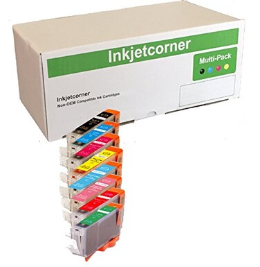 Inkjetcorner Compatible Ink Cartridges Replacement for CLI8 for use with Pro9000 Mark II 8Pack