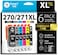 Smart Ink Compatible Ink Cartridges Replacement for Canon Pixma PGI270XL PGI 270 XL CLI271XL CLI 271 6 Pack Combo for Canon TS9020 TS8020 MG7720 1 PGBK 1 BlackGrayCyanMagentaYellow