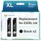 Kolor Expert Remanufactured for 232XL Black Ink Cartridges Replacement for 232XL Ink Cartridges Combo Pack Work with XP4200 XP4205 WF2930 WF2950 2 Pack