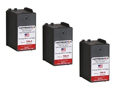 Cartridge Pros Compatible Ink Cartridge Replacement for SendPro C200 C300 and C400 Postage Meters SL7980 Red 3 Pack