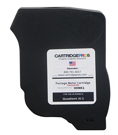 Cartridge Pros Made in USA IXINK1 Red Ink Cartridge for iX1 Postage Meters