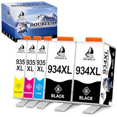 DOUBLE D 934 and 935 Ink Cartridges Compatible Replacement for HP 934XL 935XL for HP Officejet Pro 6830 6230 6815 6835 6812 6820 6220 6810 Printers 2 BK1 C1 M1 Y 5Pack