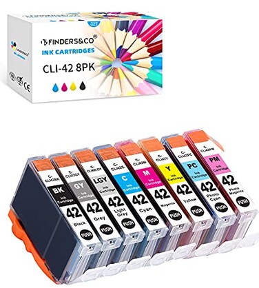 F FINDERSCO F FINDERSCO Compatible Ink Cartridge Replacement for Canon CLI42 CLI42 Ink Work for Canon Pro100 Pro100S Printer 8 Pack