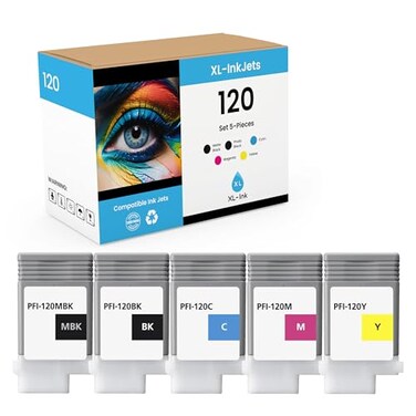 XL-Ink XLInk Compatible for Canon PFI120 5Pack Matt Black Black Cyan Magenta Yellow