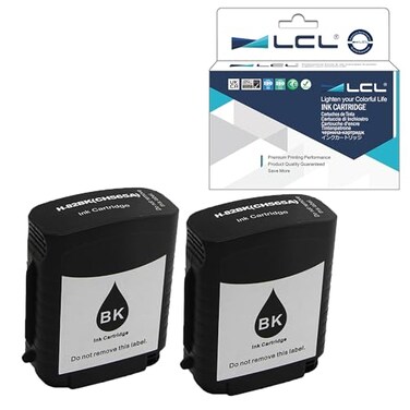 LCL Compatible Ink Cartridge Replacement for HP 82 CH565A 510 111 2Pack Black