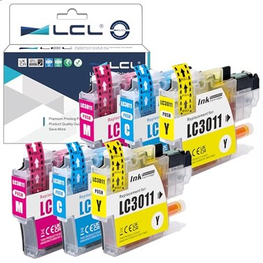 LCL Compatible Ink Cartridge Replacement for Brother LC30113PKS LC3011 LC3011 LC3011C LC3011C LC3011M LC3011Y MFCJ491DW MFCJ497DW MFCJ690DW MFCJ895DW 6Pack 2Cyan 2M 2Y
