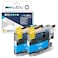 LCL Compatible Ink Cartridge Replacement for Brother LC20E LC20EC XXL MFCJ775DW MFCJ985DW MFCJ5920DW 2Pack Cyan