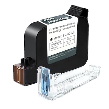 Phezer Original 42ml Black Quick Dry Solvent Ink Cartridge Replacement PS100 for 05inch127mm Handheld Inkjet Printers P15 P16 P18 Black