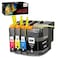 TacTink Compatible LC20e Ink Cartridges Replacement for Brother LC20E XXL Super High Yield for MFCJ775dw MFCJ5920DW MFCJ985DW XL 1 Black 1 Cyan 1 Magenta 1 Yellow 4Pack