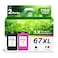 ANKINK Remanufactured 67XL Ink Cartridge Replacement for DeskJet Envy 2700 2700e 4100 6400 4155e 2755e 6000 2855e 2827e 2752e 4100e 6458 6455e 4152 6055e 6052e 4152e 2742e 6400e with V260501 Chips
