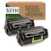 Print.Save.Repeat. PrintSaveRepeat Lexmark 521H 2Pack High Yield Remanufactured Toner Cartridges for MS710 MS711 MS810 MS811 MS812 50000 Pages