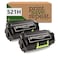 Print.Save.Repeat. PrintSaveRepeat Lexmark 521H 2Pack High Yield Remanufactured Toner Cartridges for MS710 MS711 MS810 MS811 MS812 50000 Pages