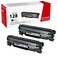 LOMENTICS 128 Black Toner Cartridge 2Pack CRG128 Toner Replacement for 128 Toner MF4450 MF4700 MF4800 D500 FAXPHONE L100 L190