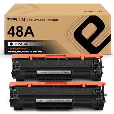 TESEN CF248A Toner Compatible Replacement for HP 48A CF248A Toner Cartridge Black for HP Pro M15w M15a M16w M16a MFP M29w M29a M28w M28a Printer 2Pack with New Chip