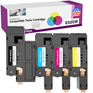 Limeink Compatible Toner Cartridge Replacement for Dell E525W Toner Cartridges for Dell E525w Cartridge E525w e 525w H3M8P Ink for e525 for e 525w 4 Pack