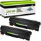 greencycle Compatible Toner Cartridge Replacement for Canon 125 CRG125 C125 3484B001AA to use with ImageClass LBP6030w LBP6000 ImageClass MF3010 Laser Printer Black 2 Pack