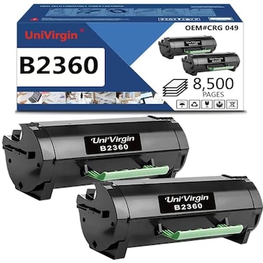 UniVirgin 2 Pack Compatible B2360 High Yield 8500 Pages Toner Cartridge for M11XH 3319805 Black Laser Toner fits for Dell B2360d B3460dn B2360dn B3465dnf B3465dn Printers