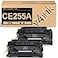 v4ink 2PK CE255A Toner Cartridge Compatible Replacement for HP 55A CE255A Toner Cartridge Black Ink for HP P3015 P3015d P3015dn P3015n Enterprise 500 MFP M521dn M521dw M525dn Printer
