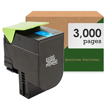 Print.Save.Repeat. PrintSaveRepeat Lexmark 701HC Cyan High Yield Remanufactured Toner Cartridge for CS310 CS410 CS510 Laser Printer 3000 Pages