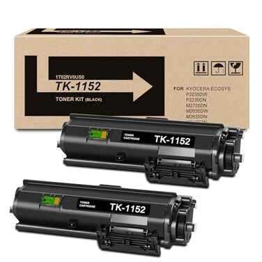 BUEGOO TK1152 TK1152 1T02RV0US0 2 Pack Black Toner Cartridge Compatible with ECOSYS P2235dw P2235dn M2735dn M2635dw M2635dn M2135dn Printer
