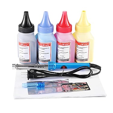 Misee Toner Refill Kit Compatible for HP 215A 215X Color Pro M182nw M183fw M155 W2310A W2311A W2312A W2313A Printer 4Packwith Tools