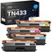 Timink Compatible for TN433 Toner Cartridge Replacement for Brother TN 433 TN433 TN 436 Compatible for MFCL8905CDW MFCL8900CDW MFCL8610CDW HLL8360CDW HLL8260CDW Printer 4 Pack BKCMY
