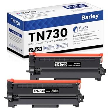 barley TN730 TN730 Compatible TN730 TN730 Toner Cartridge Black Replacement for Brother TN730 TN730 DCPL2550DW MFCL2750DW MFCL2710DW Toner Printer 2Pack