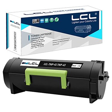 LCL Compatible Toner Cartridge Replacement for Konica Minolta TNP41 TNP41 TNP43 TNP43 A6WT00F A6WT00W 10000Pages Bizhub 3320 Series Printers 1Pack Black